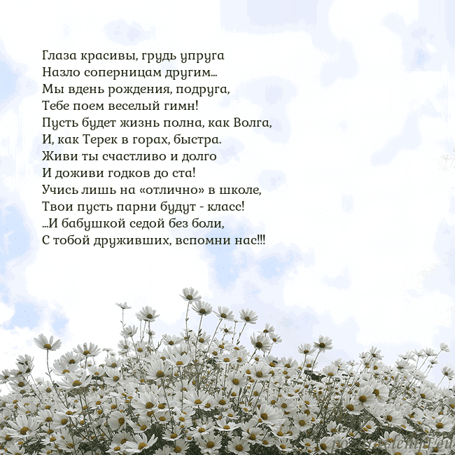 Открытка с ромашками