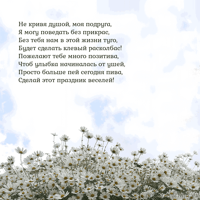 Открытка с ромашками