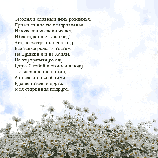 Открытка с ромашками