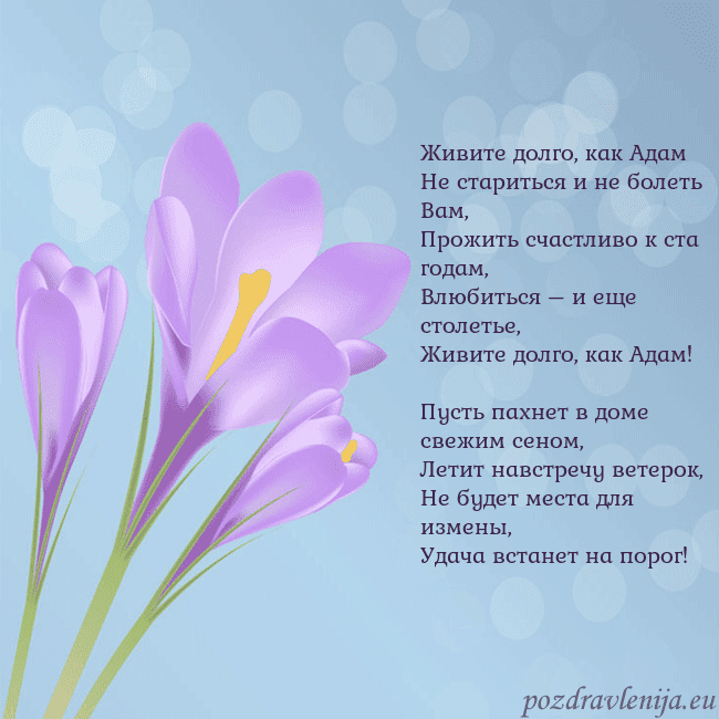 Открытка с крокусом