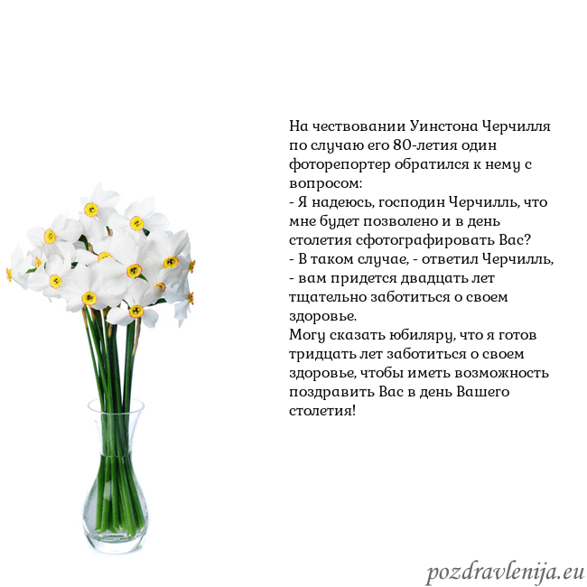 Открытка с нарциссами