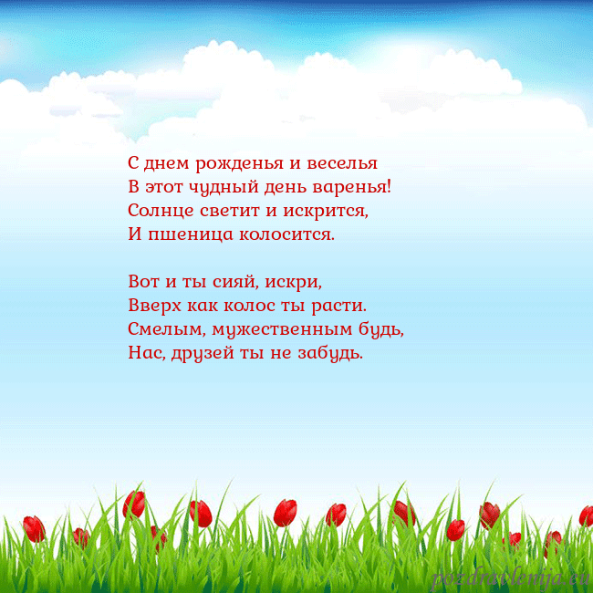 Открытка с тюльпанами