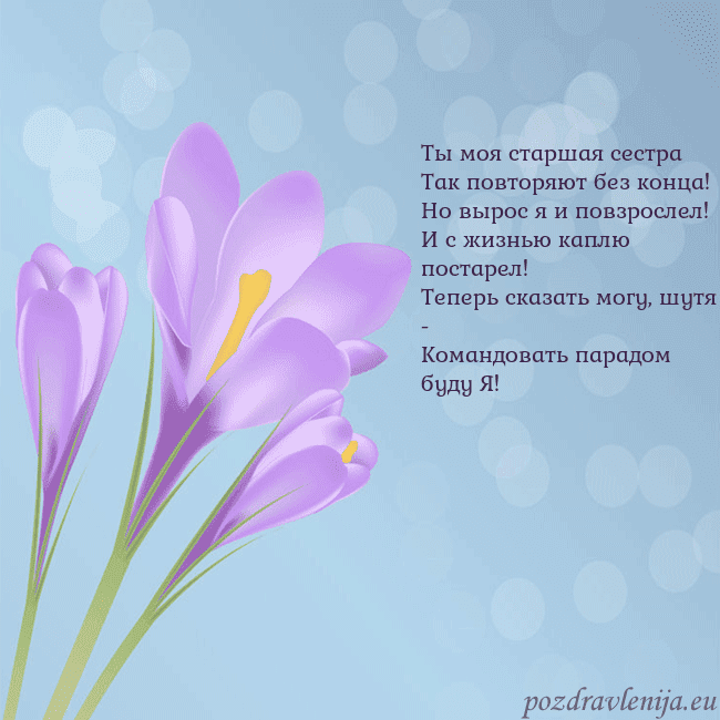 Открытка с крокусом