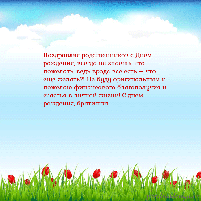 Открытка с тюльпанами