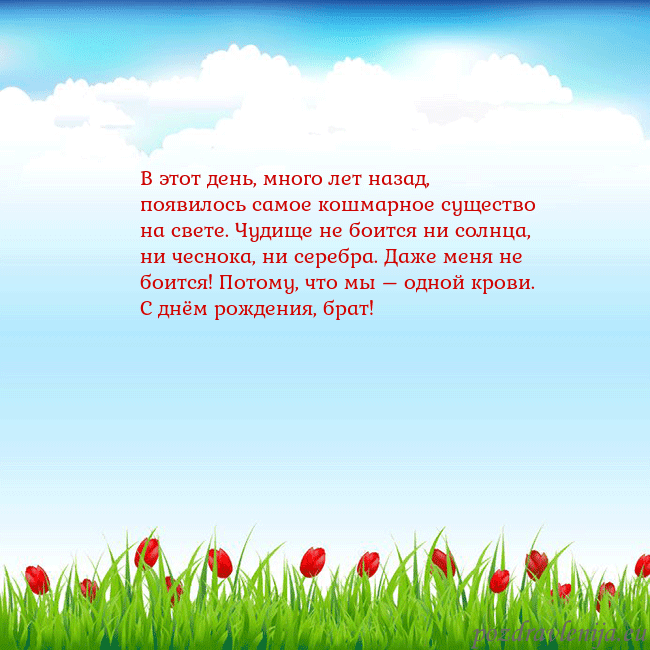 Открытка с тюльпанами