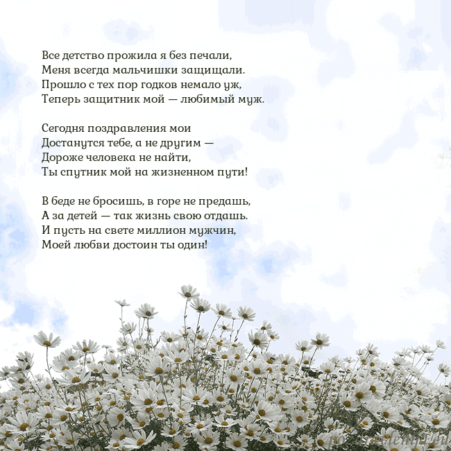 Открытка с ромашками
