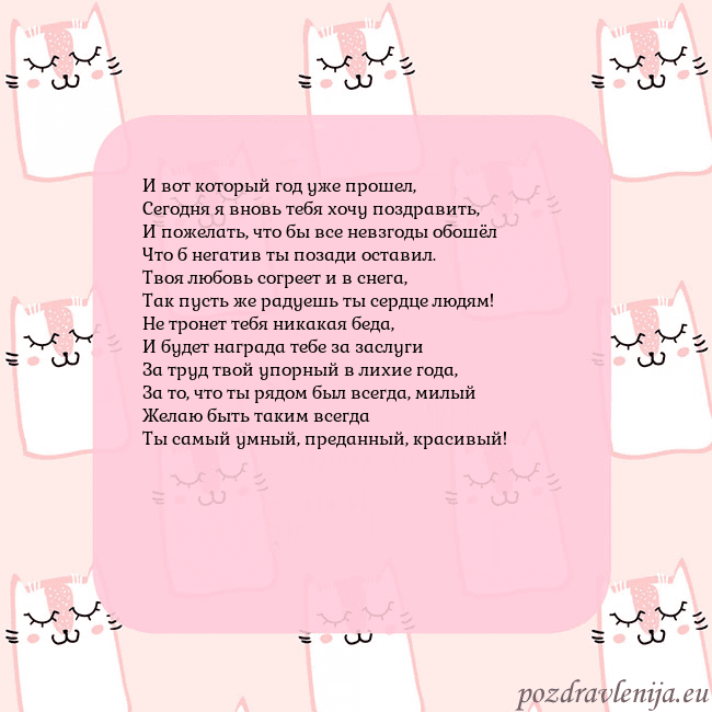 Розовая открытка с забавными кошками