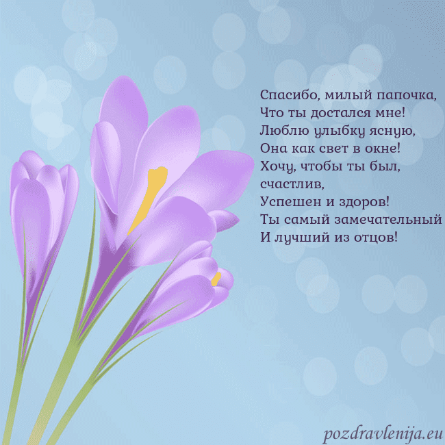 Открытка с крокусом