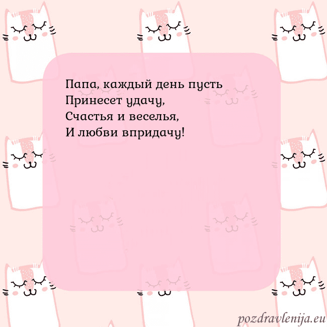 Розовая открытка с забавными кошками