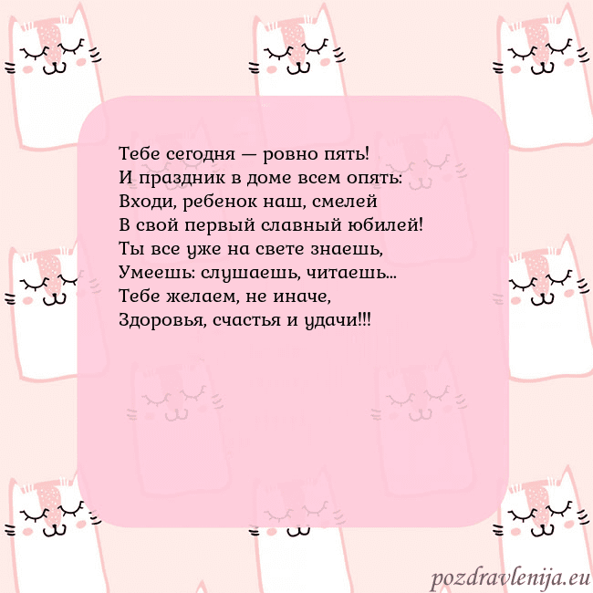 Розовая открытка с забавными кошками