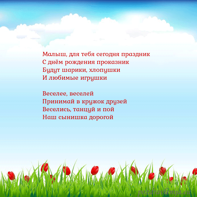 Открытка с тюльпанами