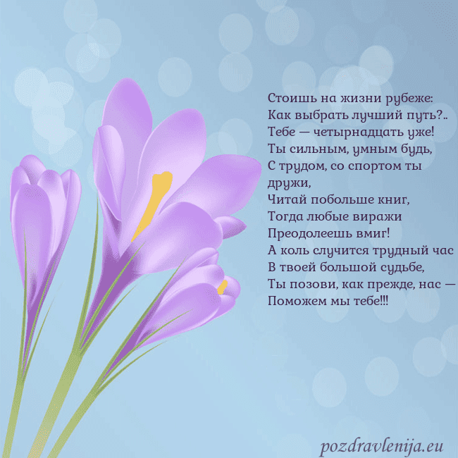 Открытка с крокусом