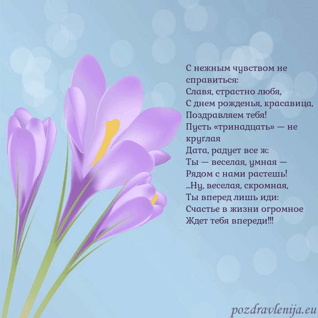 Открытка с крокусом