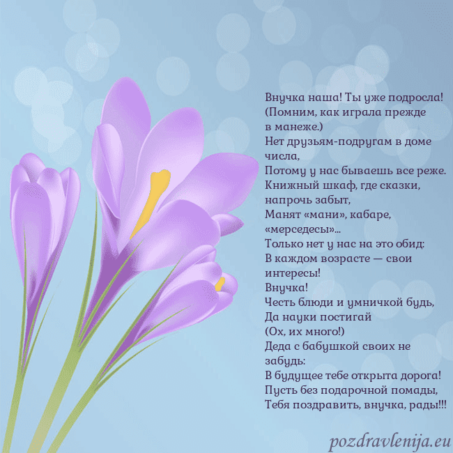 Открытка с крокусом