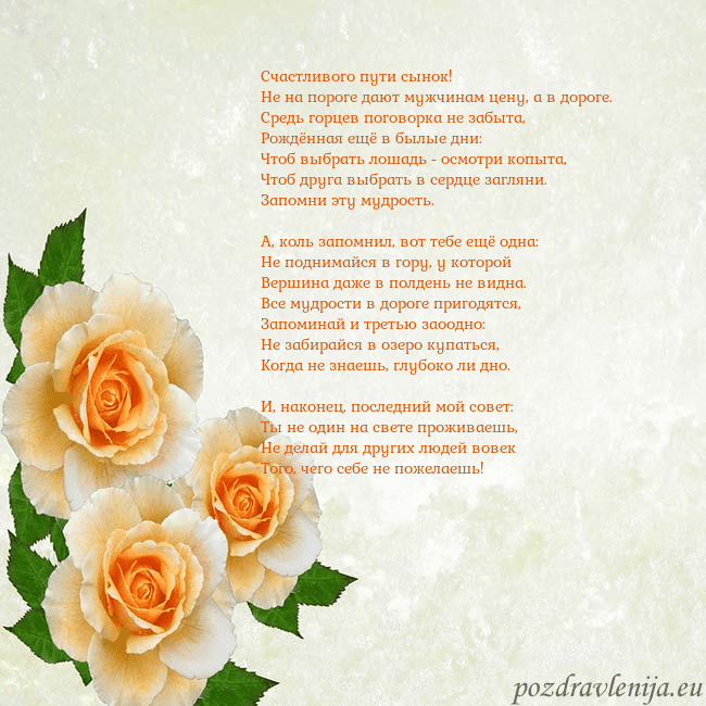 Открытка на день рождения с желтыми розами