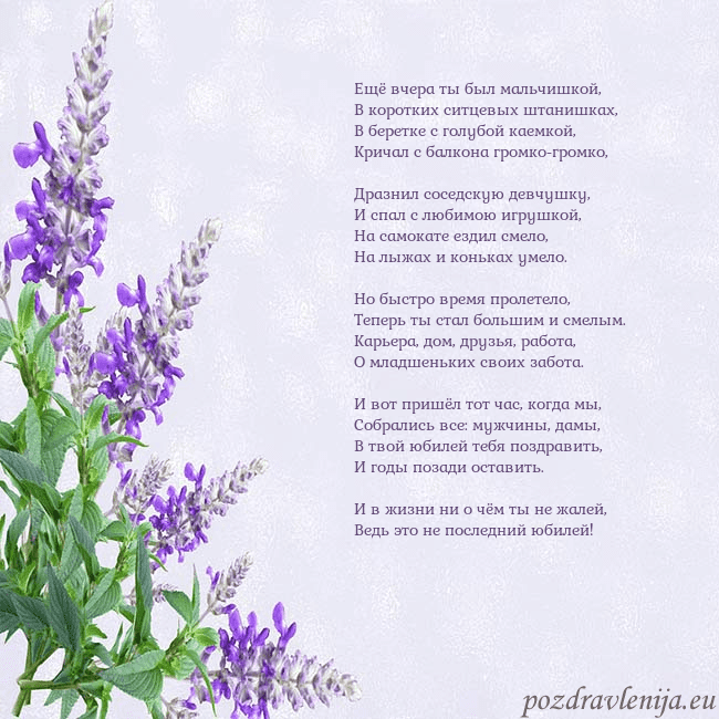 Открытка с люпинами Ещё вчера ты был мальчишкой,
В коротких ситцевых Открытка с люпинами