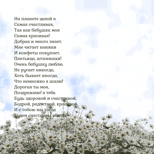 Открытка с ромашками