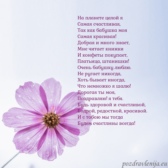 Электронная открытка с фиолетовым цветком