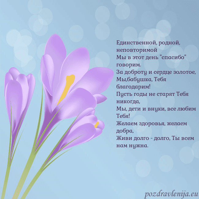 Открытка с крокусом