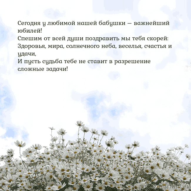 Открытка с ромашками
