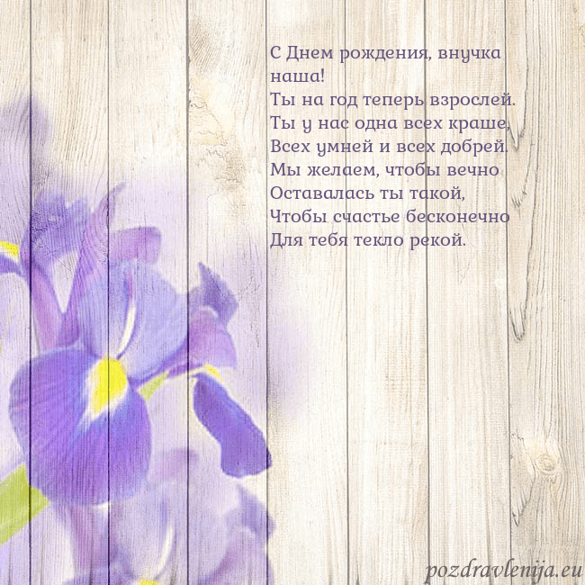 Открытка с ирисами