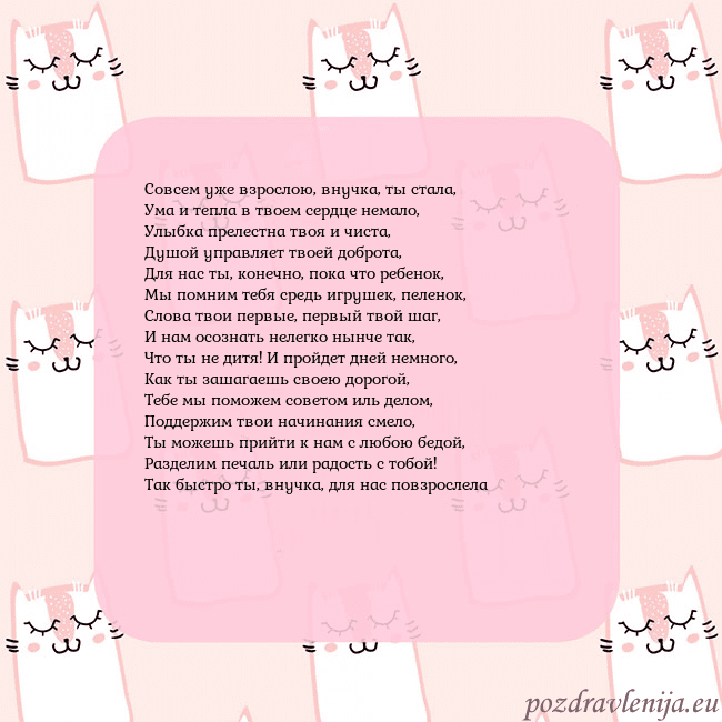 Розовая открытка с забавными кошками