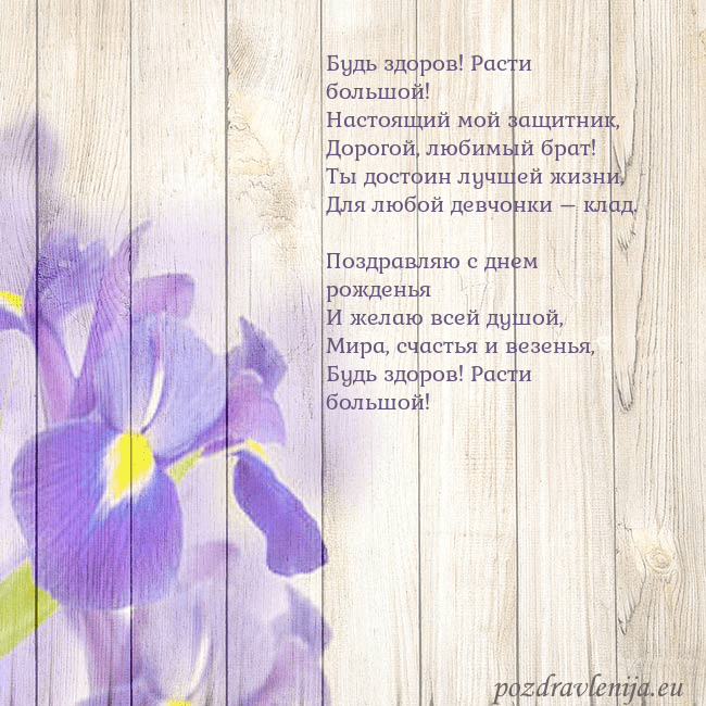 Открытка с ирисами