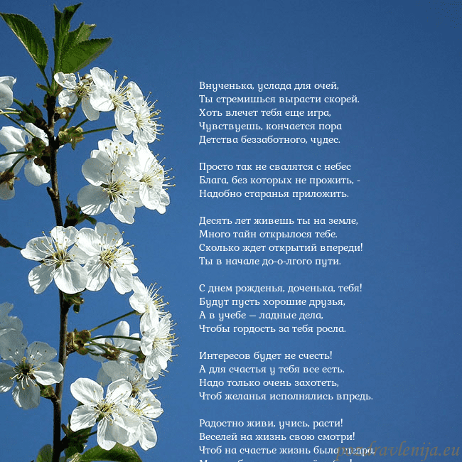 Открытка с весенними цветами Внученька, услада для очей,
Ты стремишься вырасти Открытка с весенними цветами