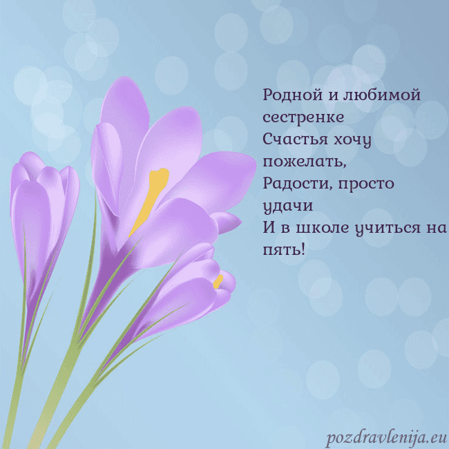 Открытка с крокусом