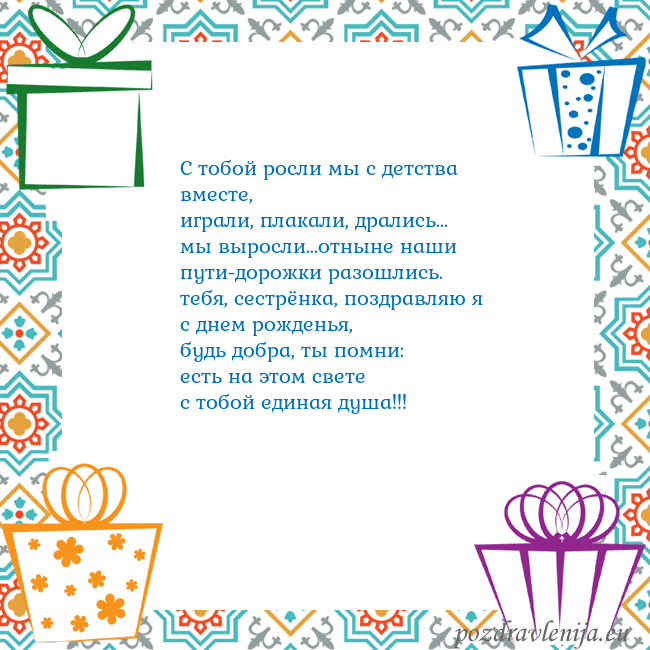 Открытка с подарками