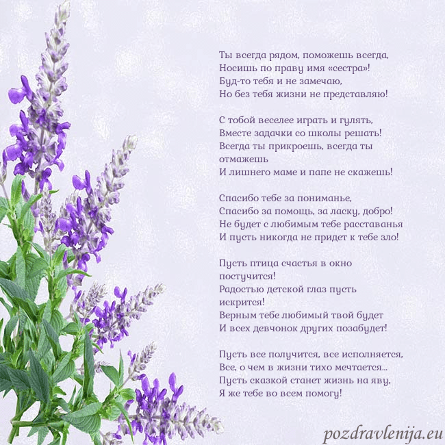 Открытка с люпинами Ты всегда рядом, поможешь всегда,
Носишь по праву Открытка с люпинами