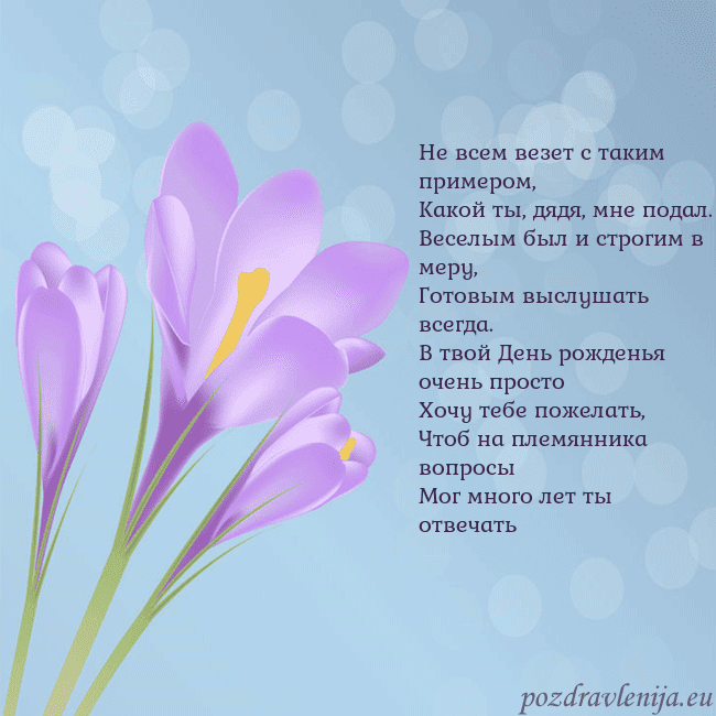 Открытка с крокусом