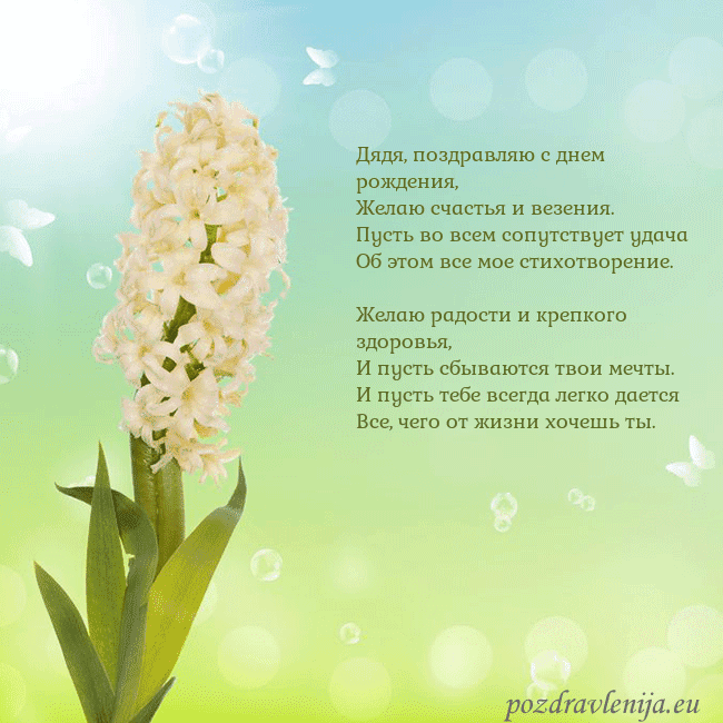 Открытка с гиацинтом