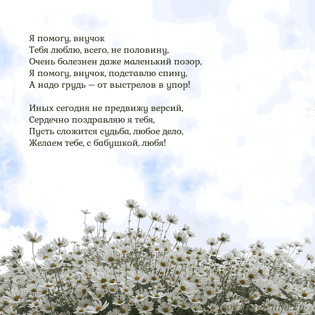 Открытка с ромашками