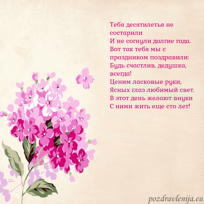 Открытка с гортензией
