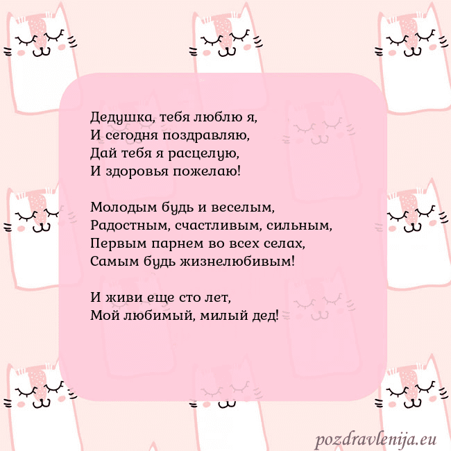 Розовая открытка с забавными кошками