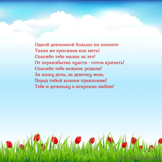 Открытка с тюльпанами