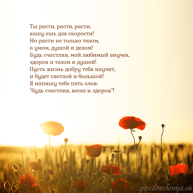 Электронная открытка с полем маков