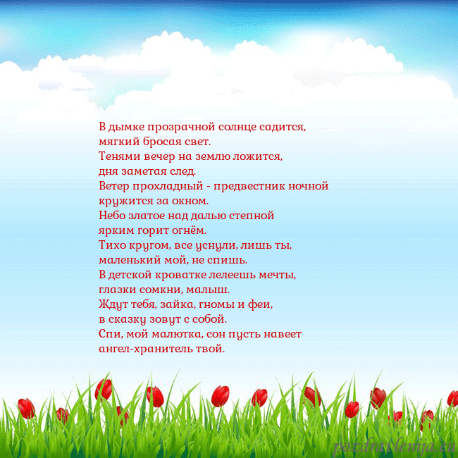 Открытка с тюльпанами