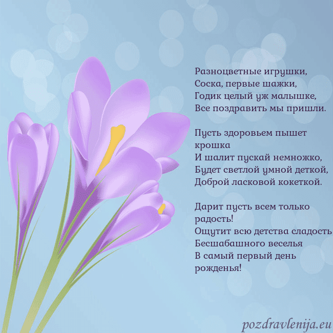 Открытка с крокусом