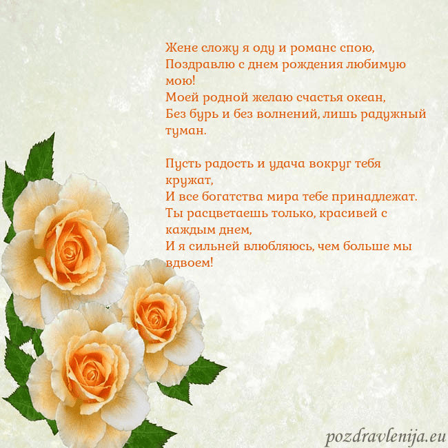 Открытка на день рождения с желтыми розами