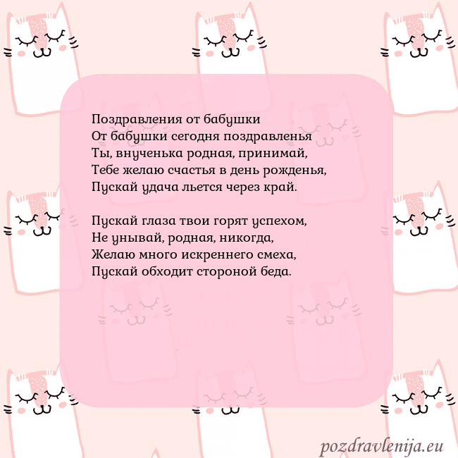 Розовая открытка с забавными кошками