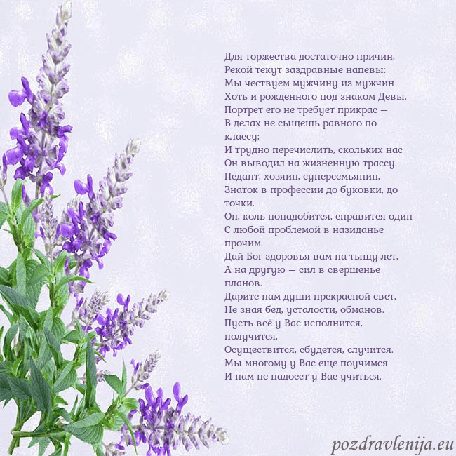 Открытка с люпинами Для торжества достаточно причин,
Рекой текут заздр Открытка с люпинами