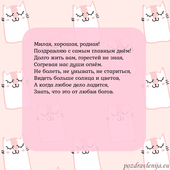 Розовая открытка с забавными кошками