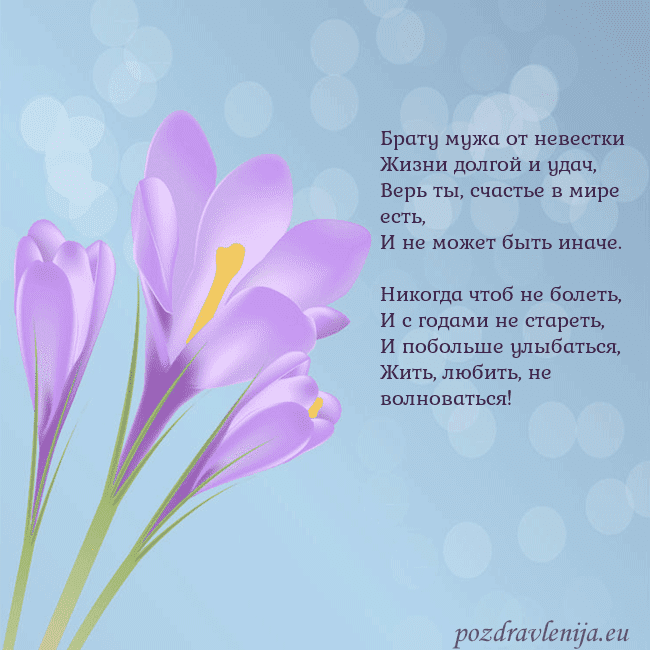 Открытка с крокусом