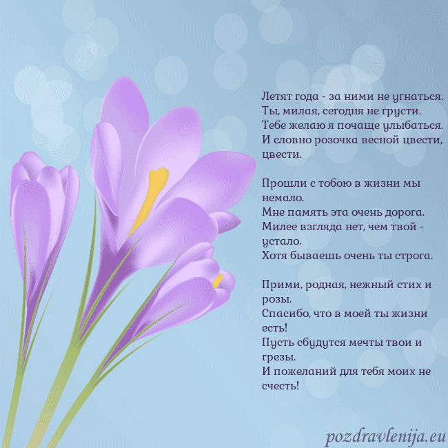 Открытка с крокусом