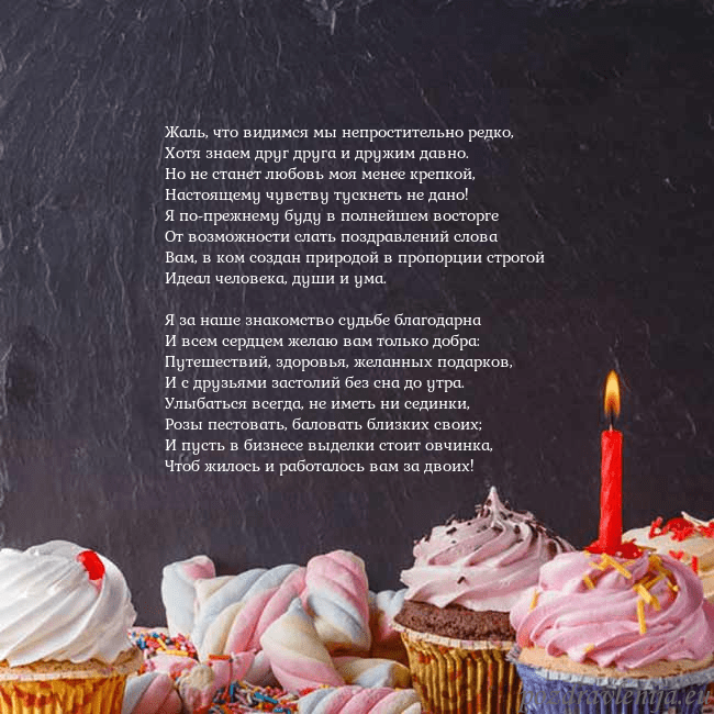 Открытка на день рождения со сладостями и свечкой