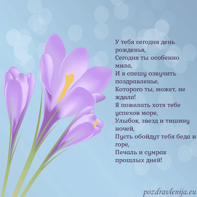 Открытка с крокусом