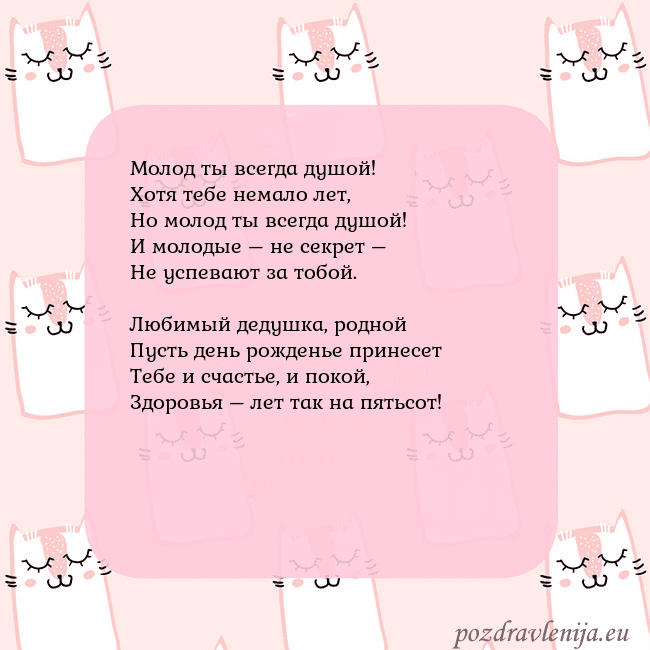 Розовая открытка с забавными кошками