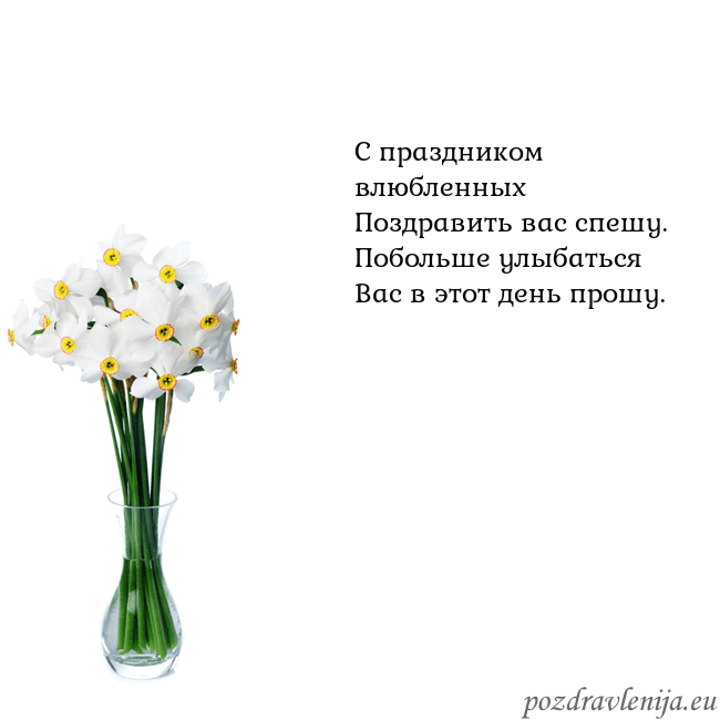 Открытка с нарциссами